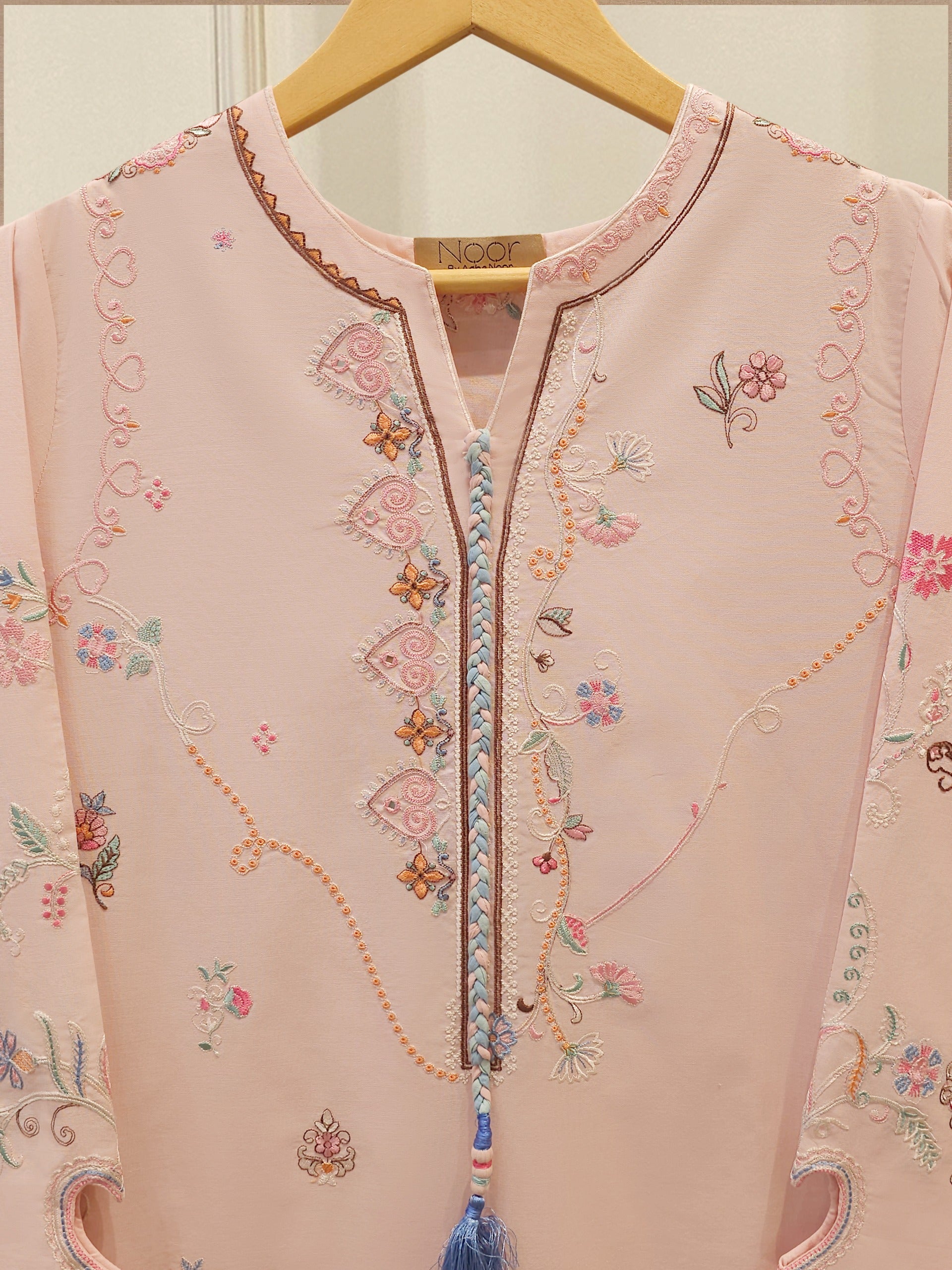 2 Piece - Embroidered Cambric Suit WS00398 Secondary image