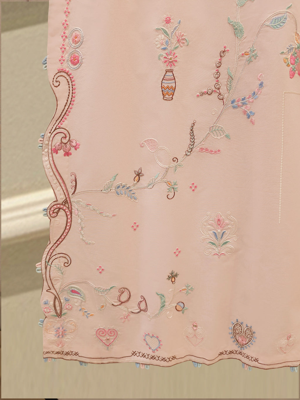 2 Piece - Embroidered Cambric Suit WS00398