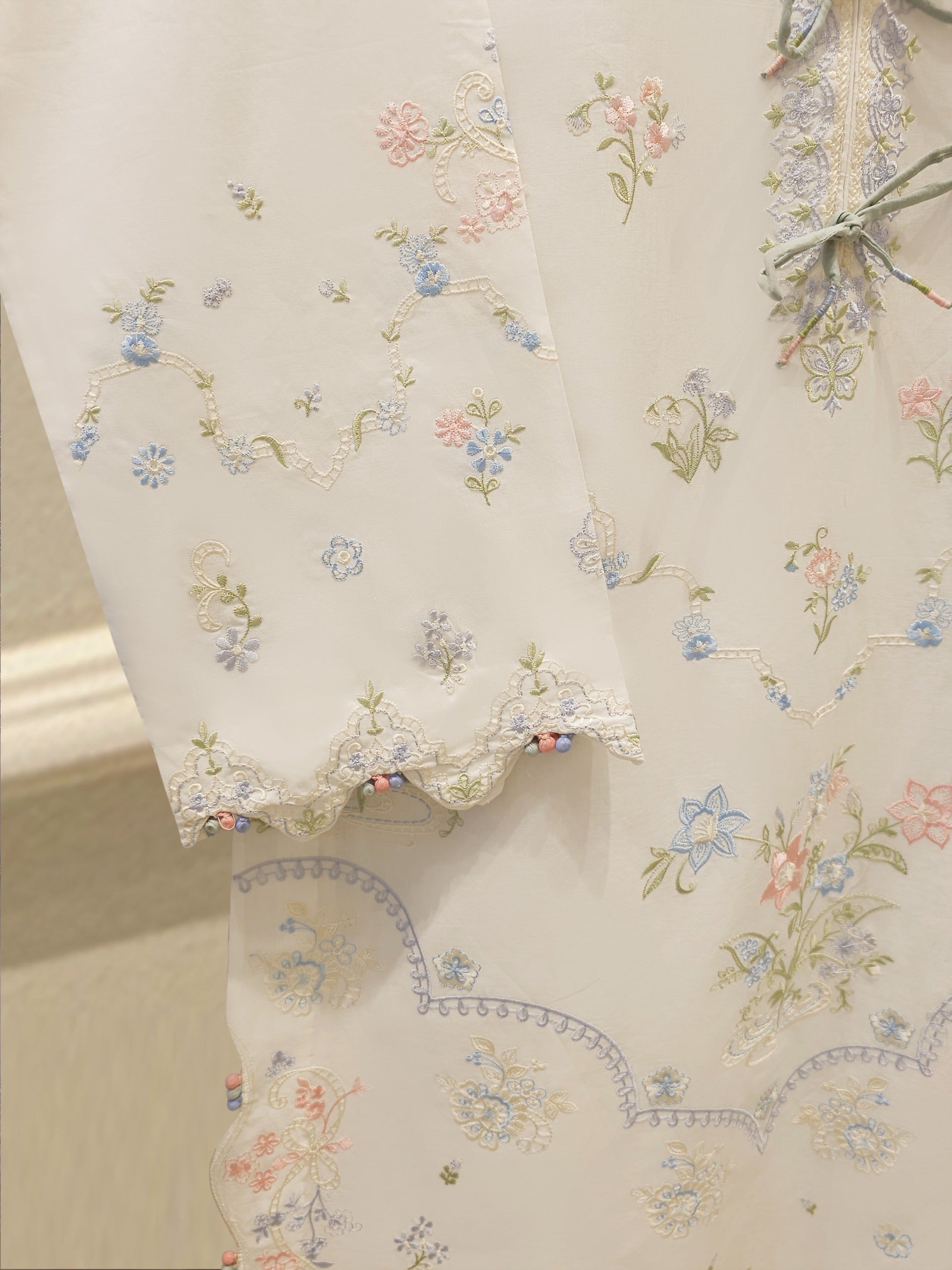 2 Piece - Embroidered Cambric Suit S115146 Secondary image