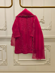3 Piece - Pure Khaddi Silk Embroidered  Suit S115156
