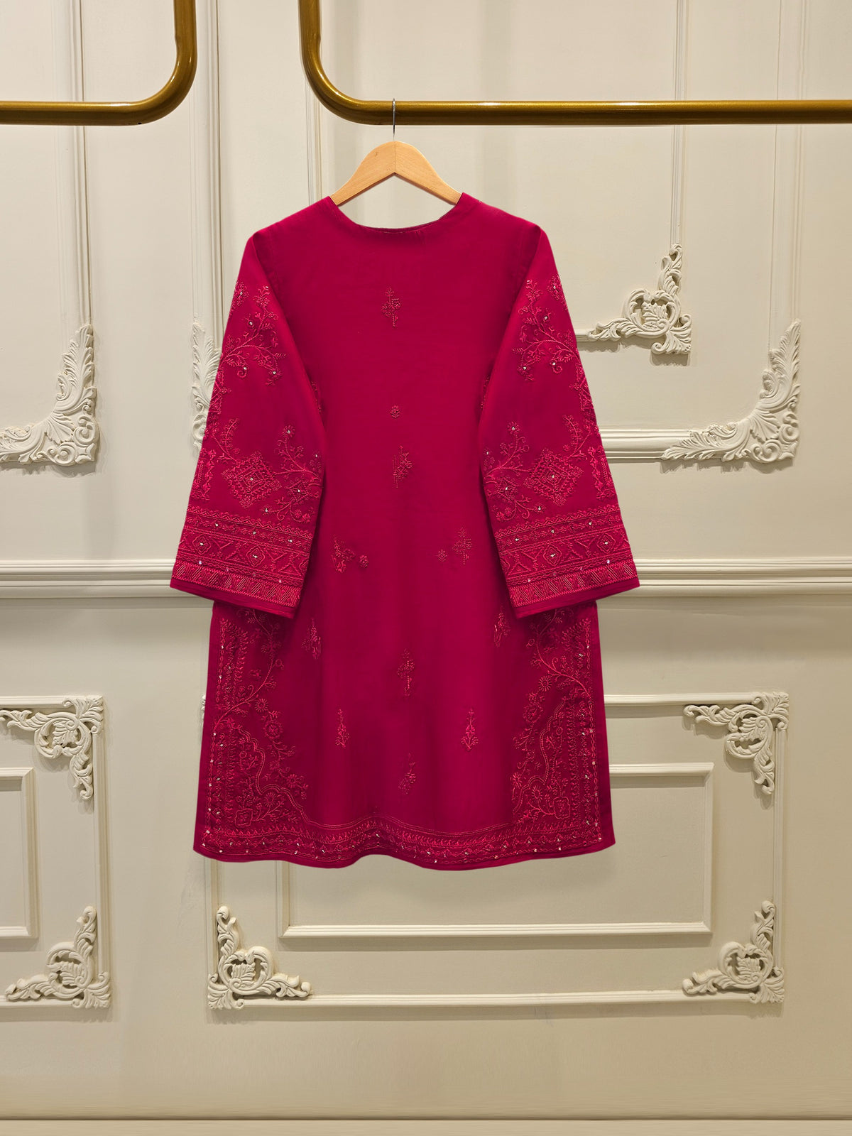 3 Piece - Pure Khaddi Silk Embroidered  Suit S115156