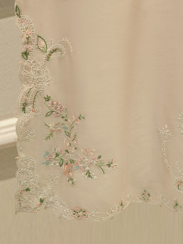 3 Piece - Pure Khaddi Silk Embroidered  Suit S115165