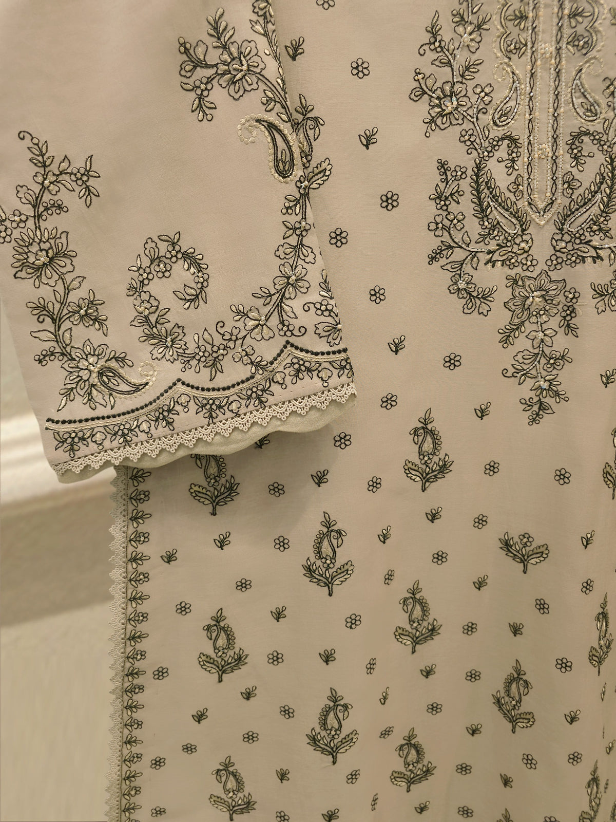 2 Piece - Embroidered Kora  Cotton Suit S115170