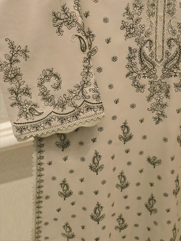 2 Piece - Embroidered Kora  Cotton Suit S115170