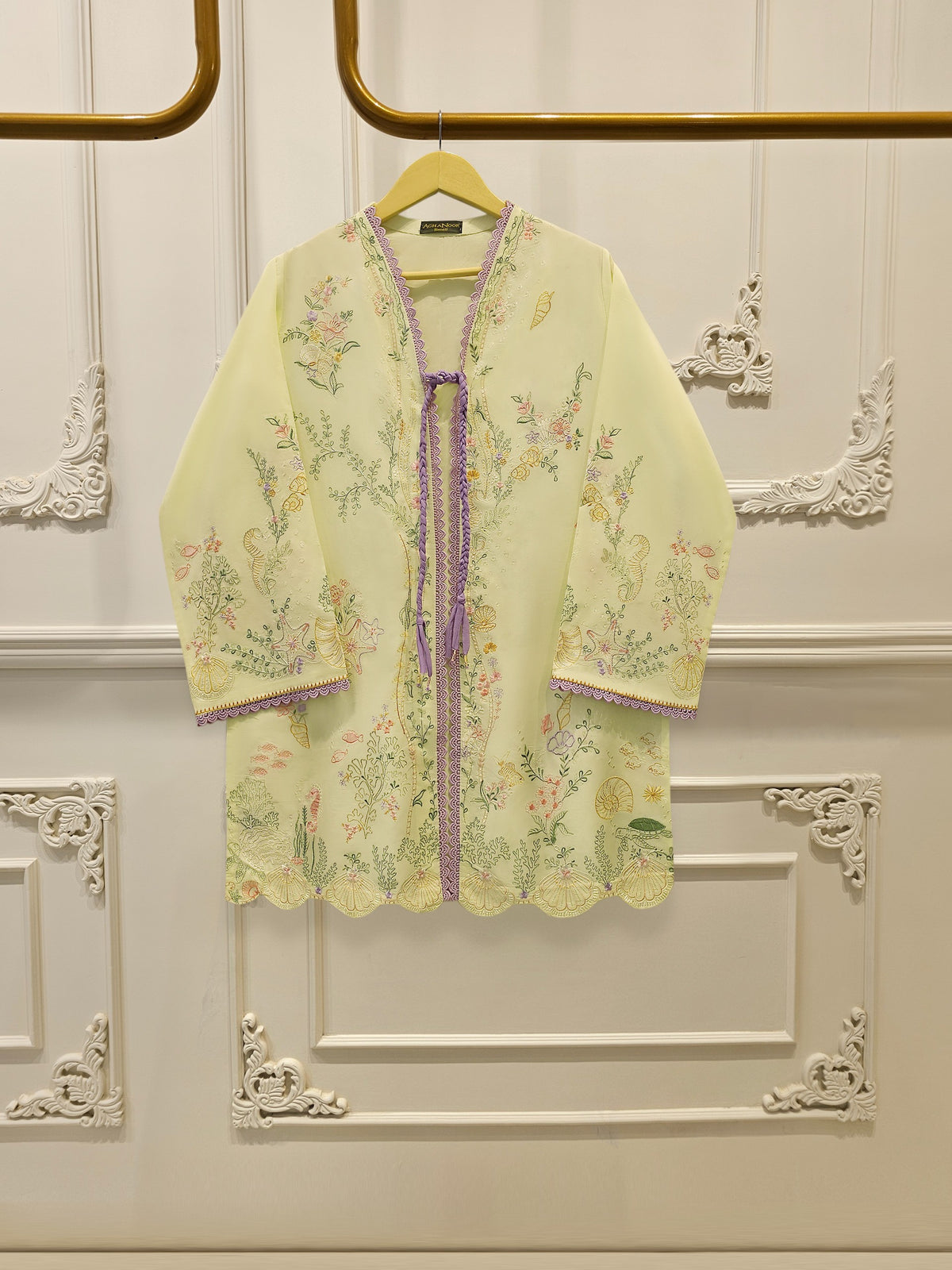 2 Piece - Embroidered Cambric Suit S115173 Main image