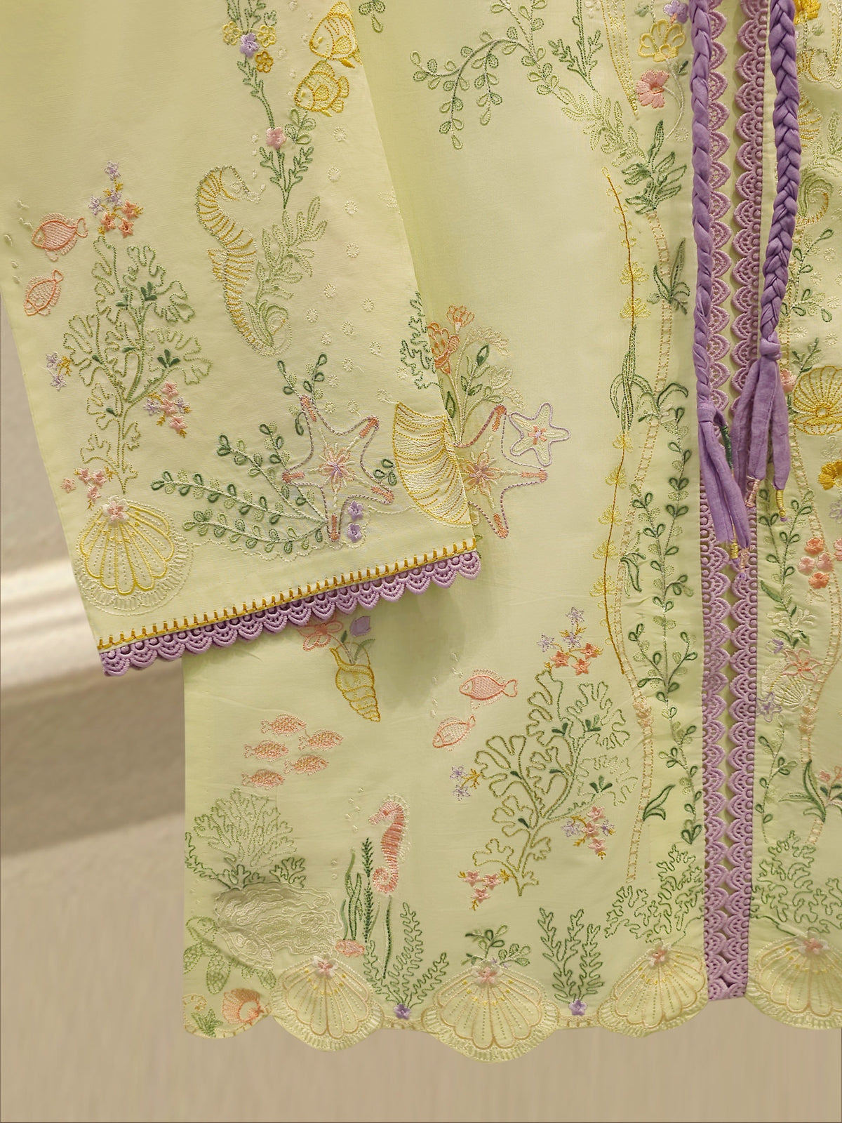 2 Piece - Embroidered Cambric Suit S115173