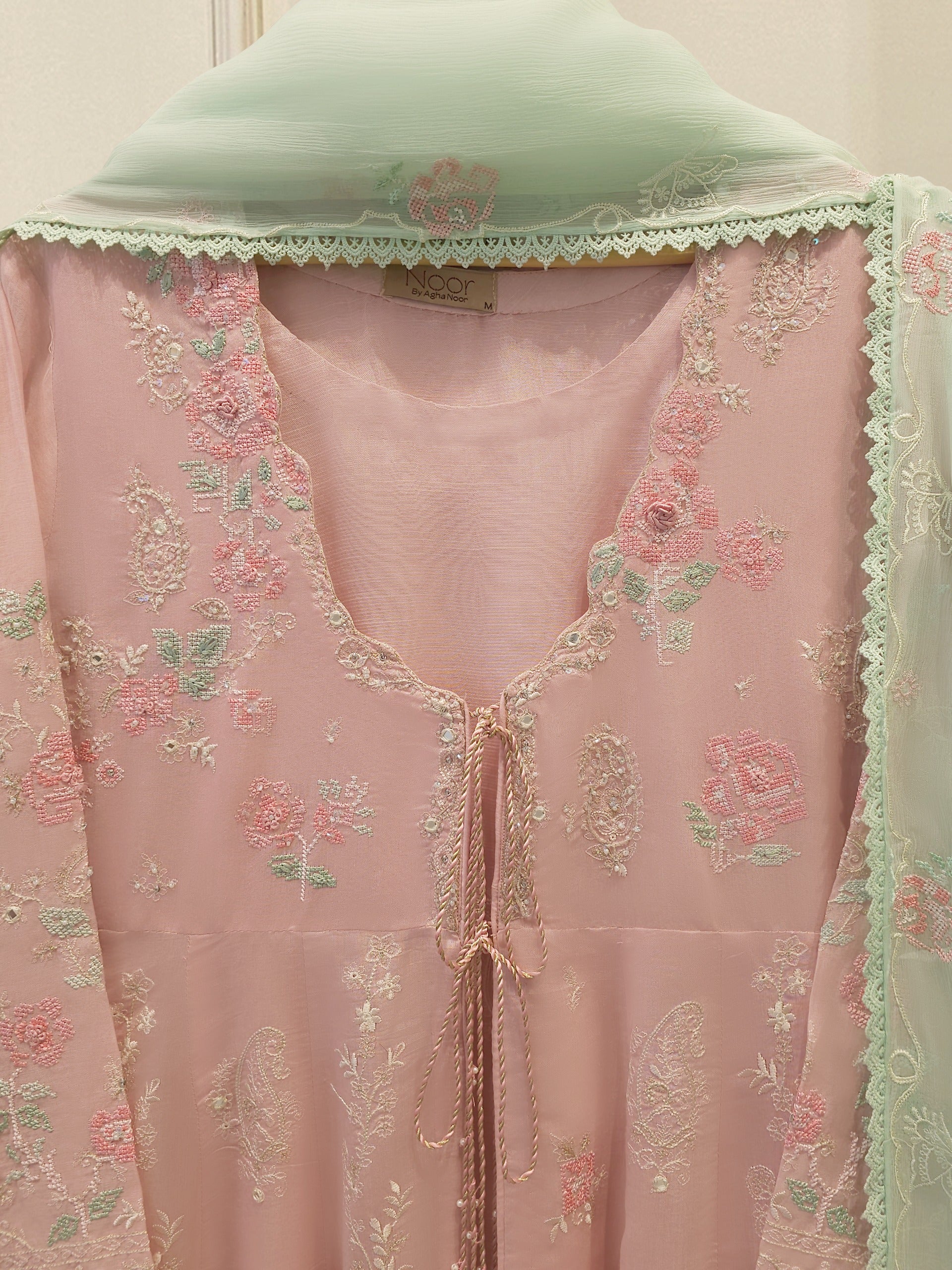 3 Piece - Embroidered Khadi Silk Suit WS00403 Secondary image