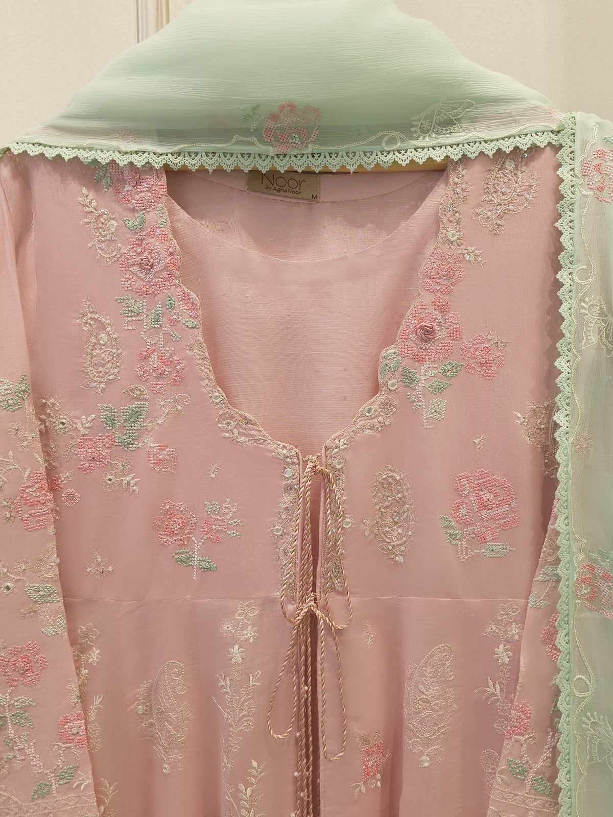 3 Piece - Embroidered Khadi Silk Suit WS00403
