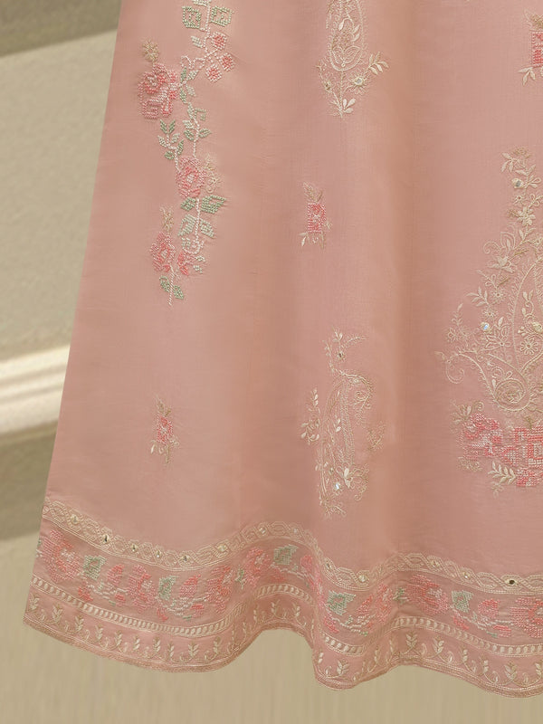 3 Piece - Embroidered Khadi Silk Suit WS00403