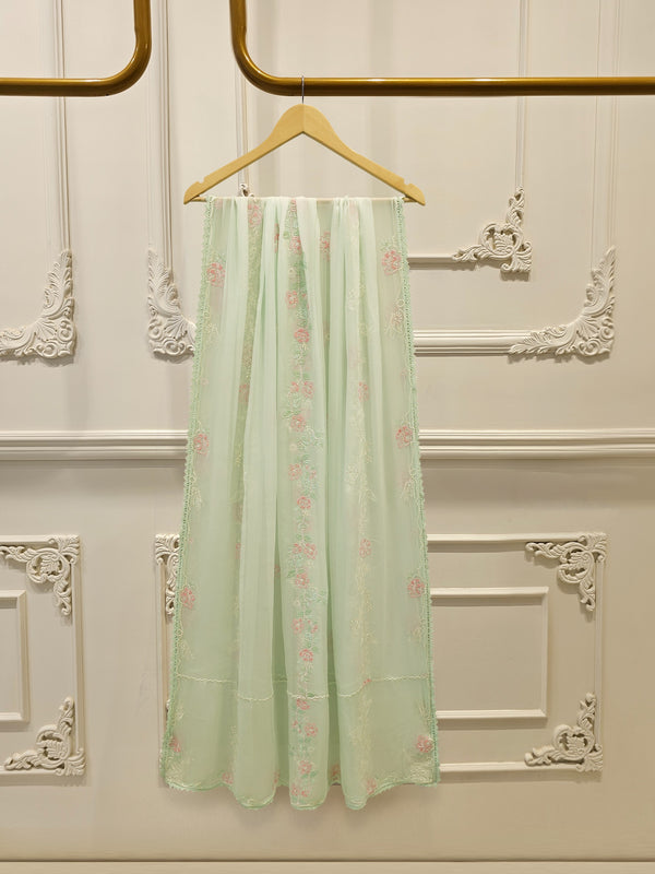 3 Piece - Embroidered Khadi Silk Suit WS00403