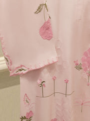 2 Piece- Pure Korean Silk Embroidered Suit S115168