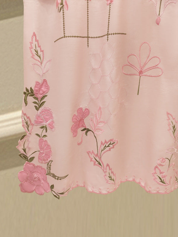 2 Piece- Pure Korean Silk Embroidered Suit S115168