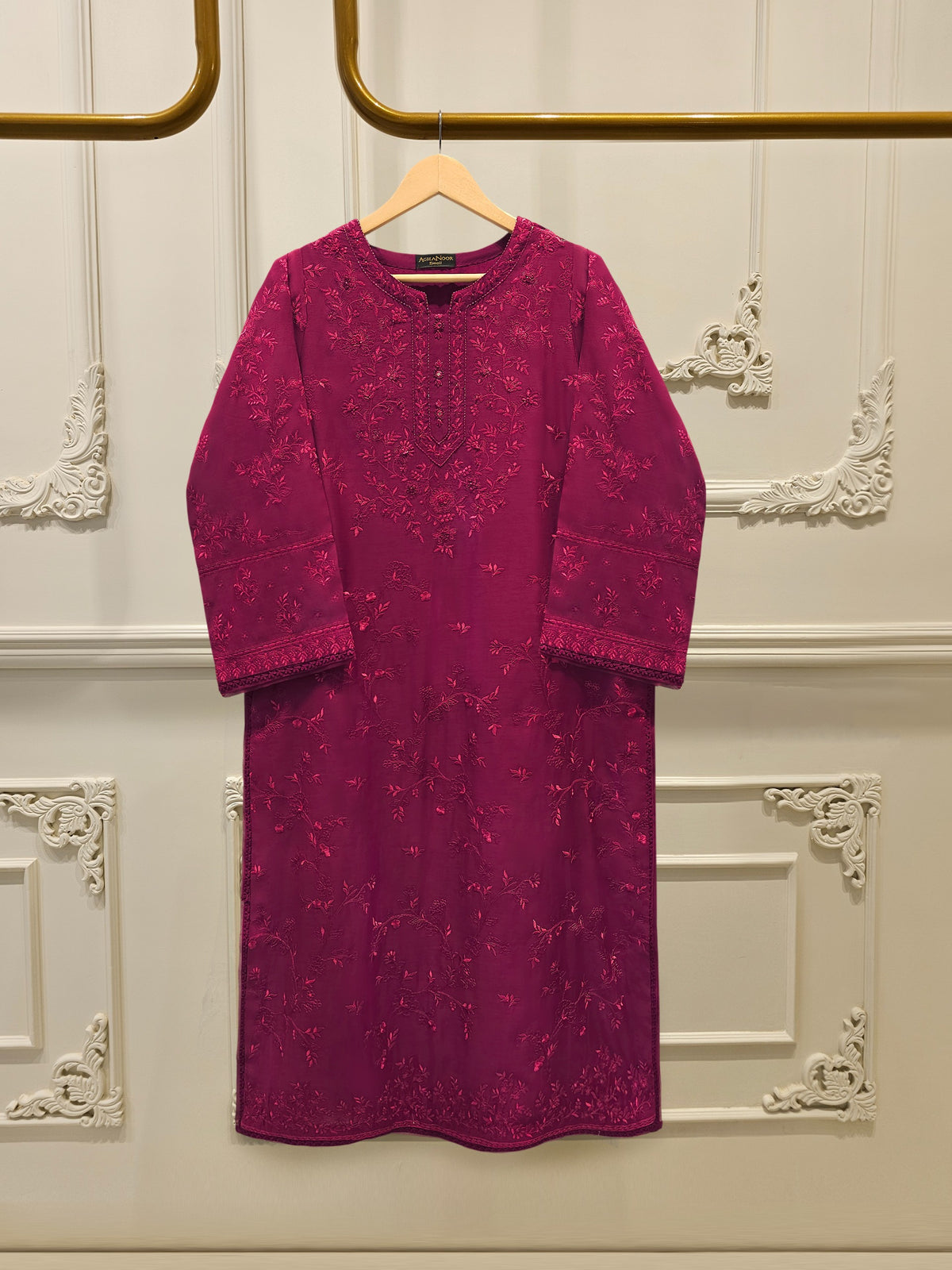 2 Piece - Embroidered Kora Silk Suit S115220 Main image