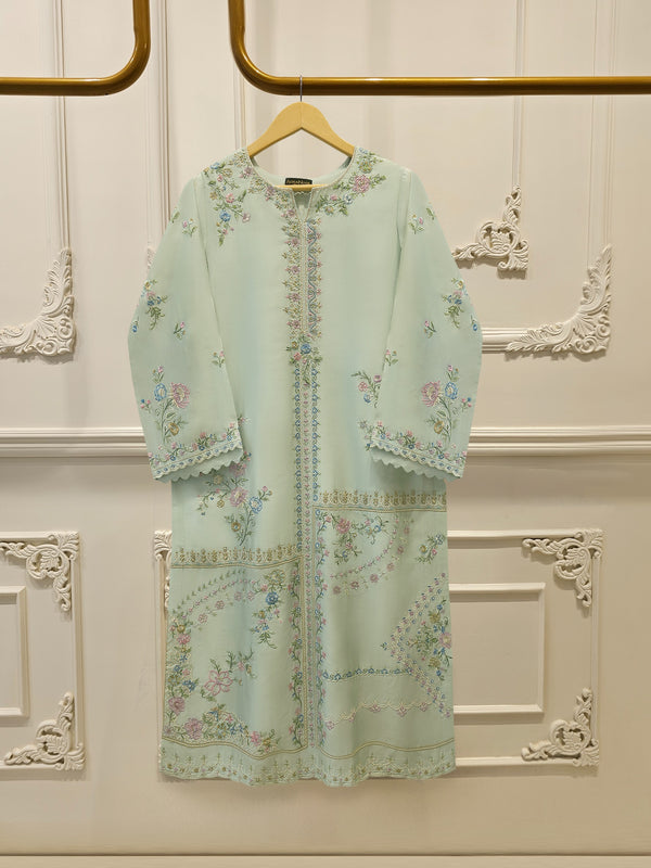 2 Piece- Pure Sheesha Silk Embroidered Suit S115229