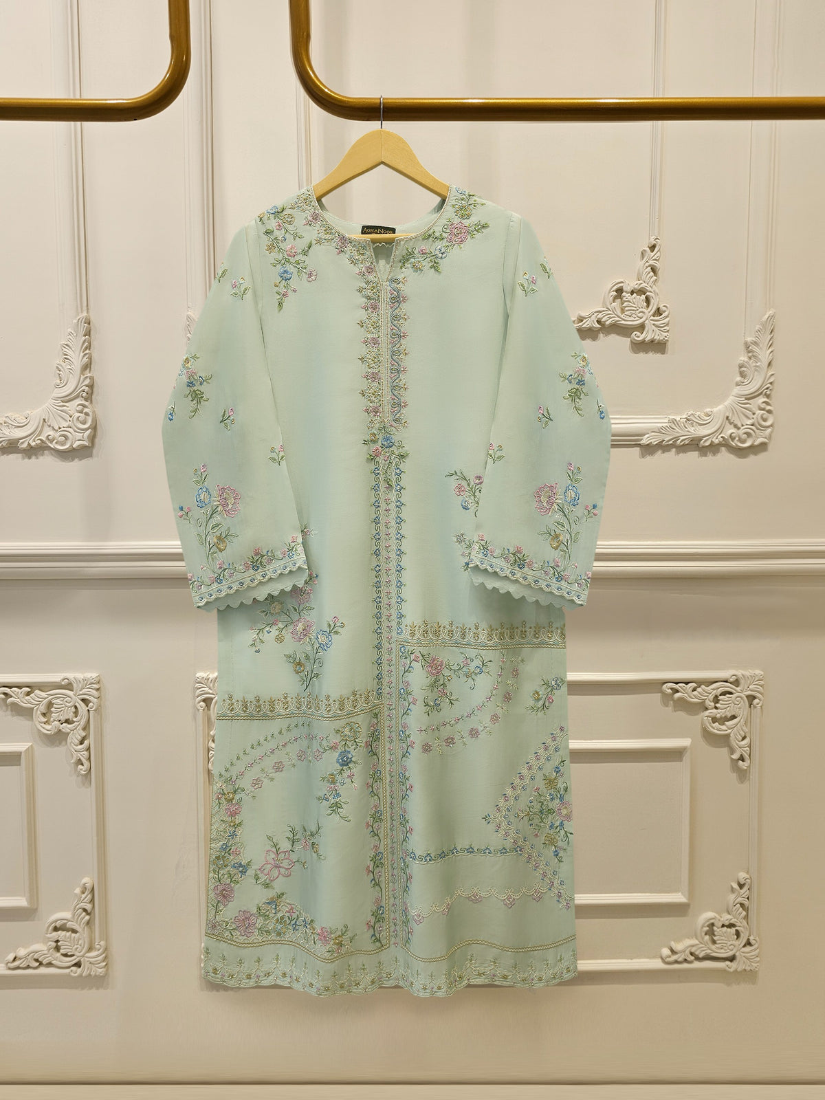 2 Piece- Pure Sheesha Silk Embroidered Suit S115229
