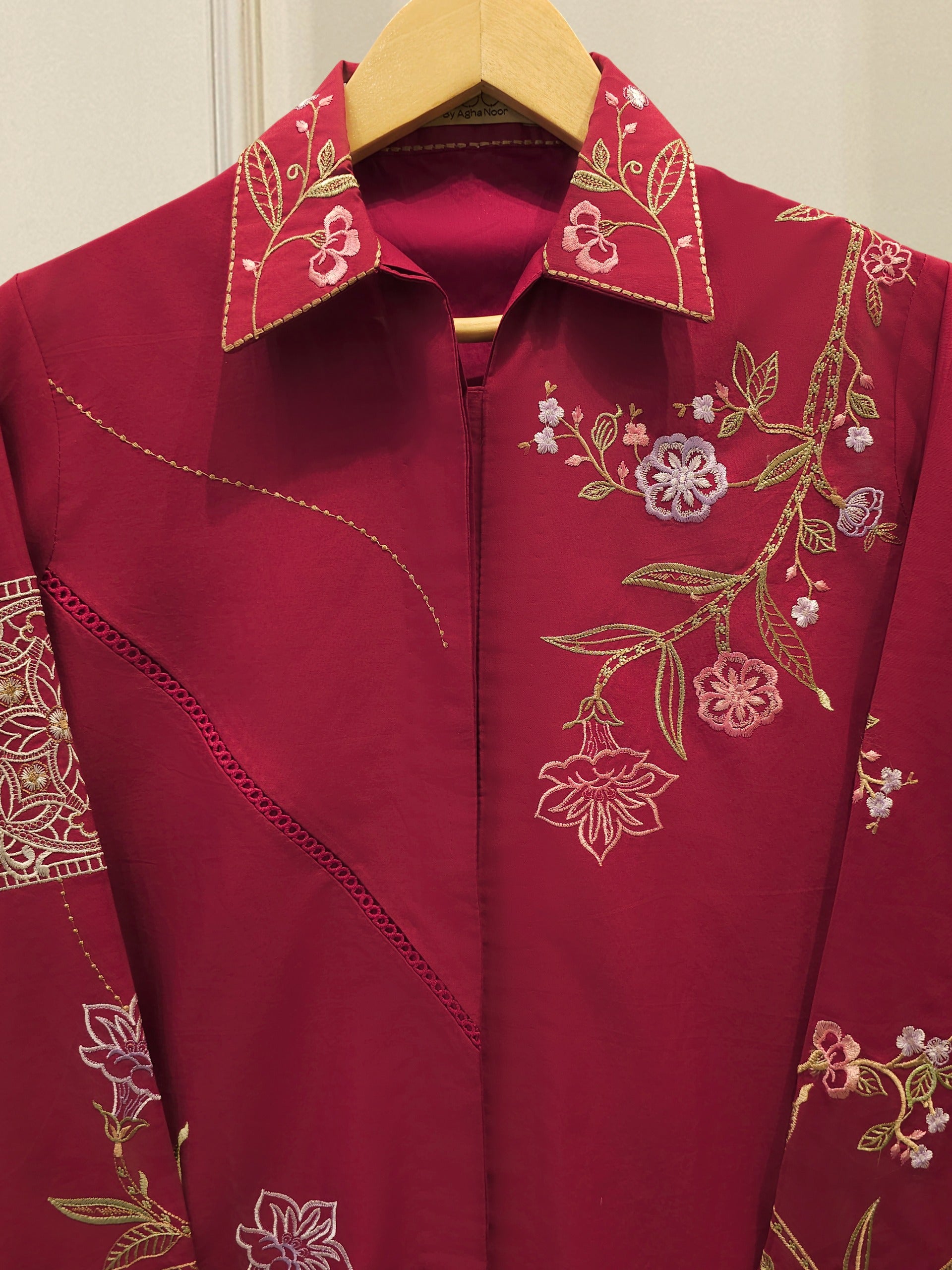 2 Piece - Embroidered Cambric Suit WS00397 Secondary image
