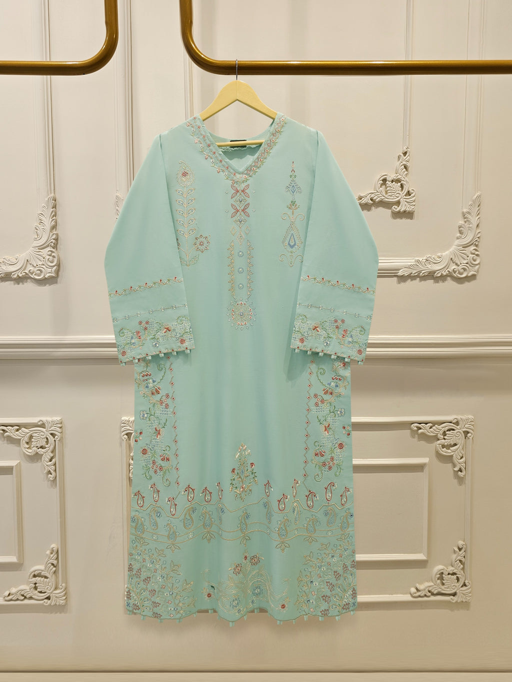 2 Piece - Embroidered Cambric Suit S115221