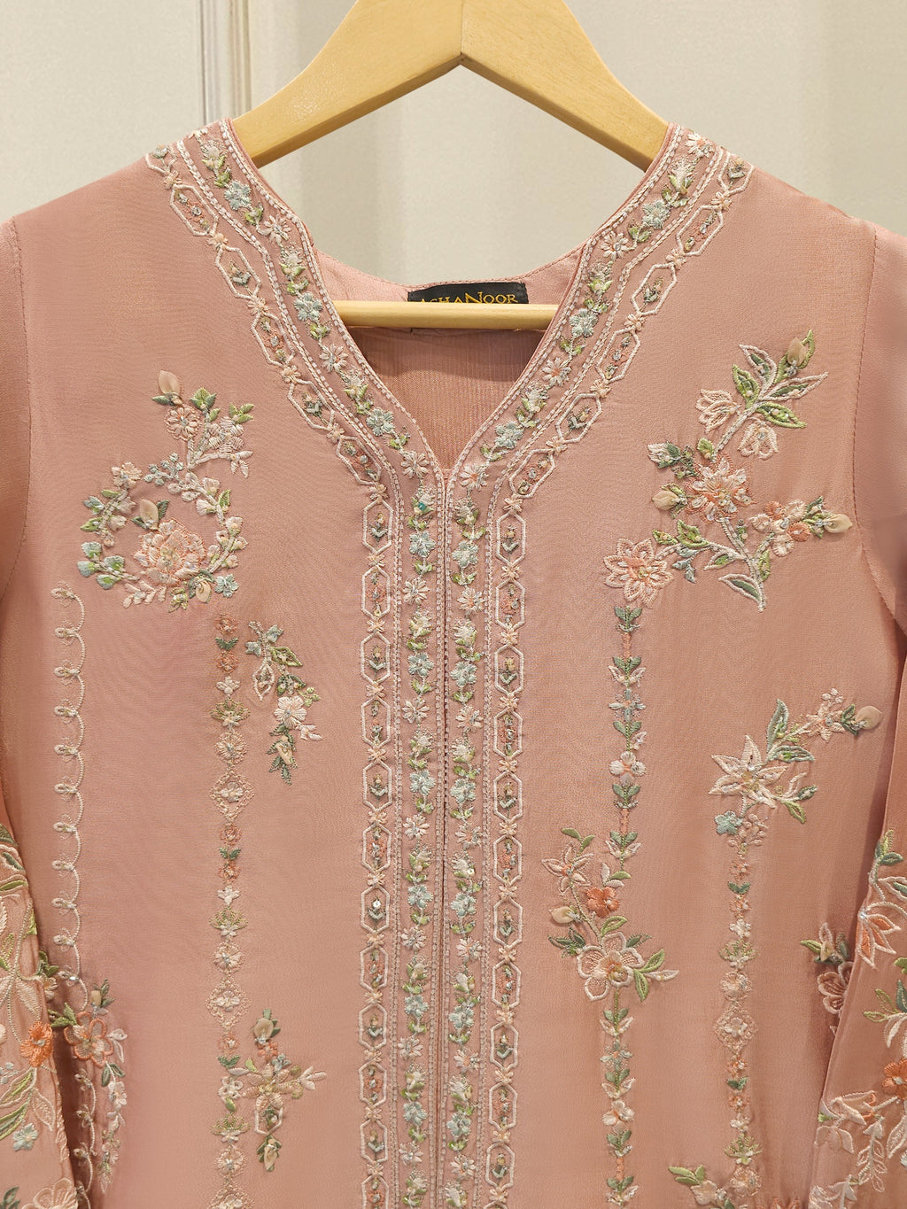 2 Piece- Pure Sheesha Silk Embroidered Suit S115260