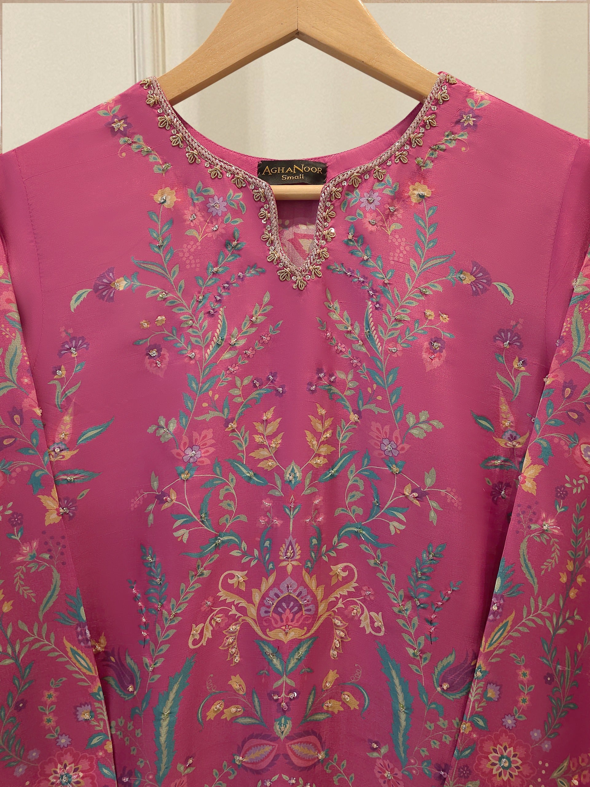2-Piece Pure Printed Silk Suit with Khadi Silk Pants S115259 Secondary image