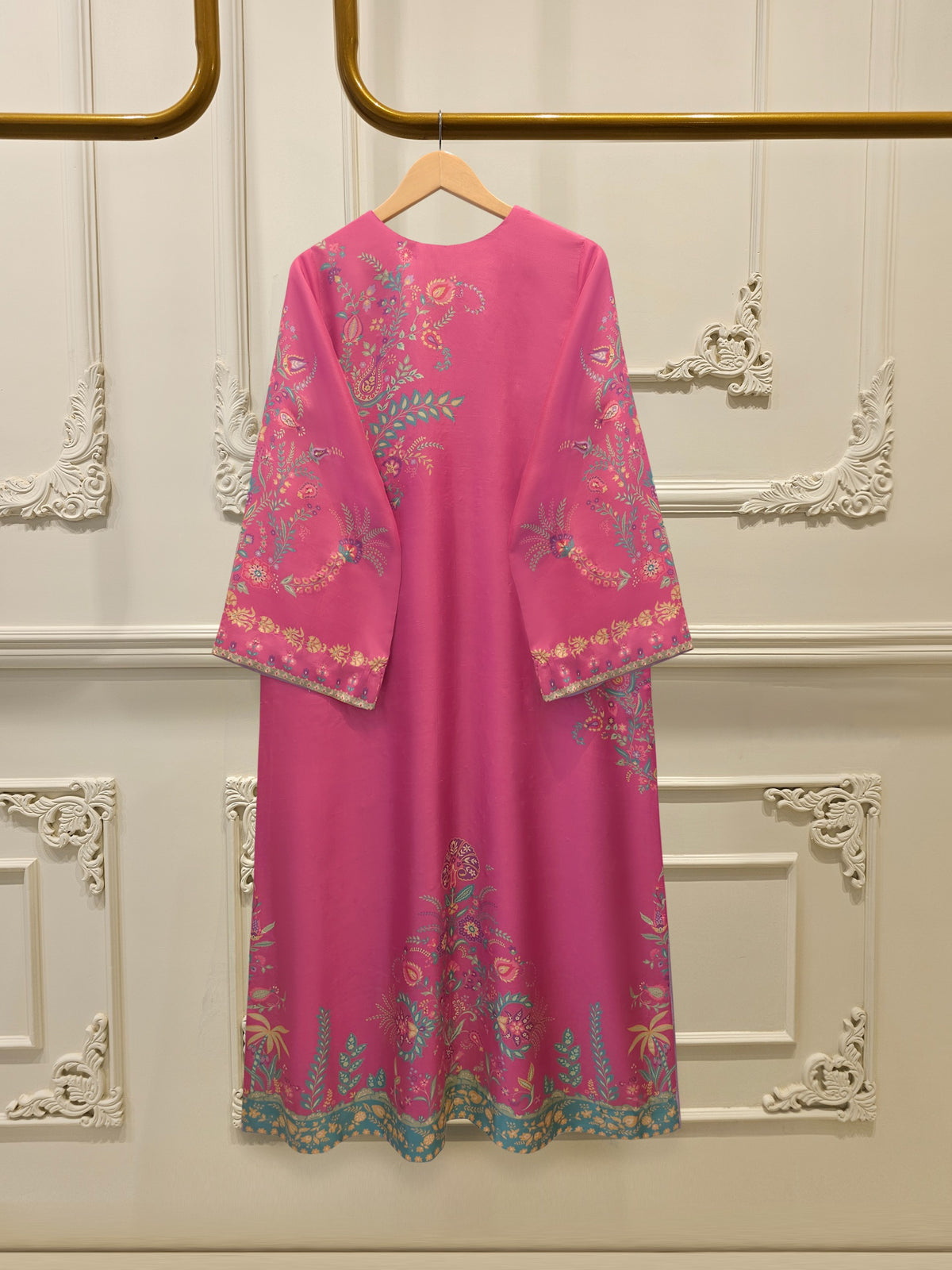 2-Piece Pure Printed Silk Suit with Khadi Silk Pants S115259