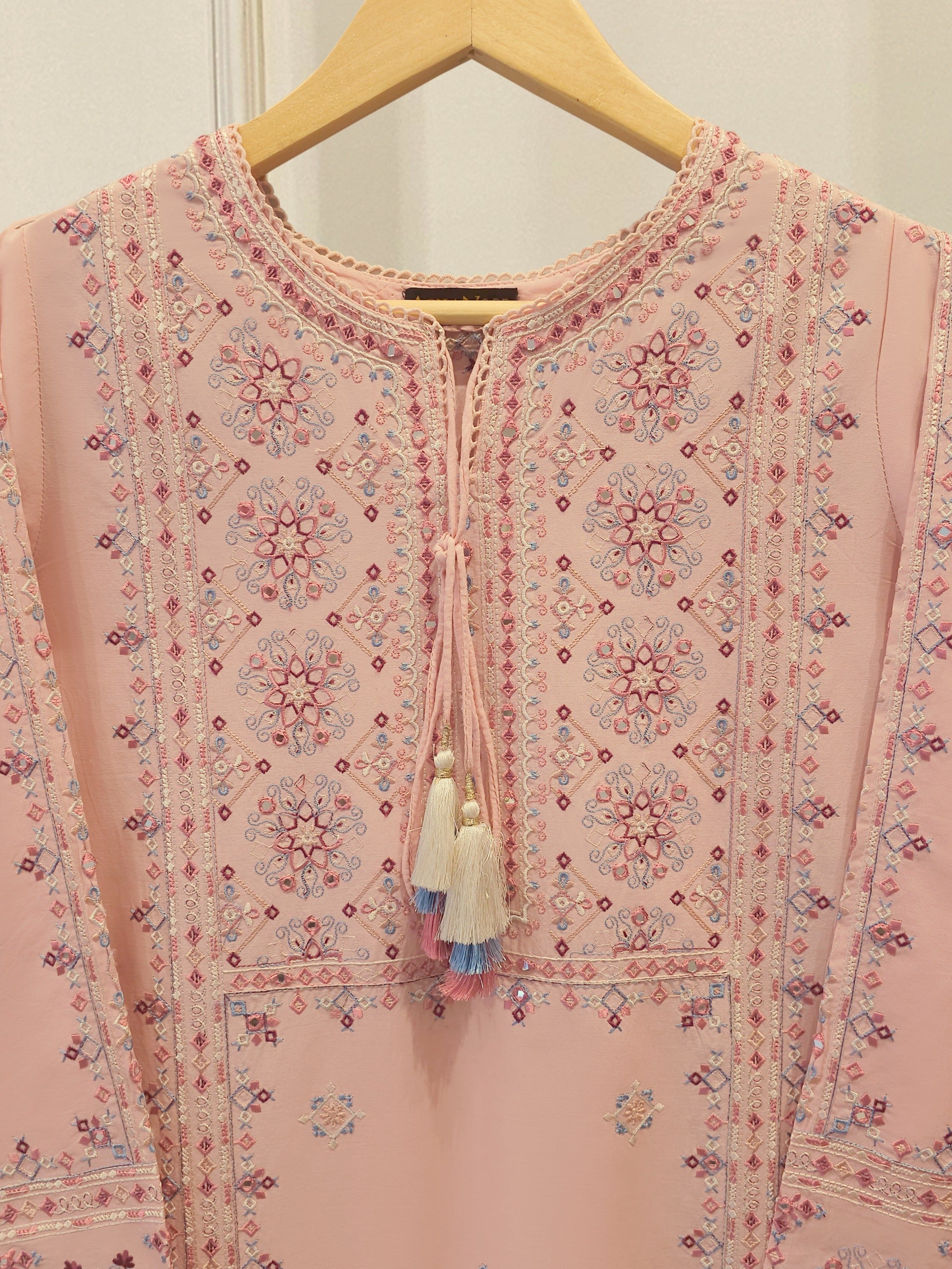 2 Piece - Embroidered Cambric Suit S115264 Secondary image