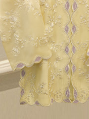 3 Piece- Pure  Sheesha Silk Embroidered Suit S115271