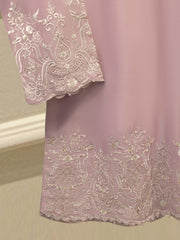 3 Piece- Pure  Sheesha Silk Embroidered Suit S115292