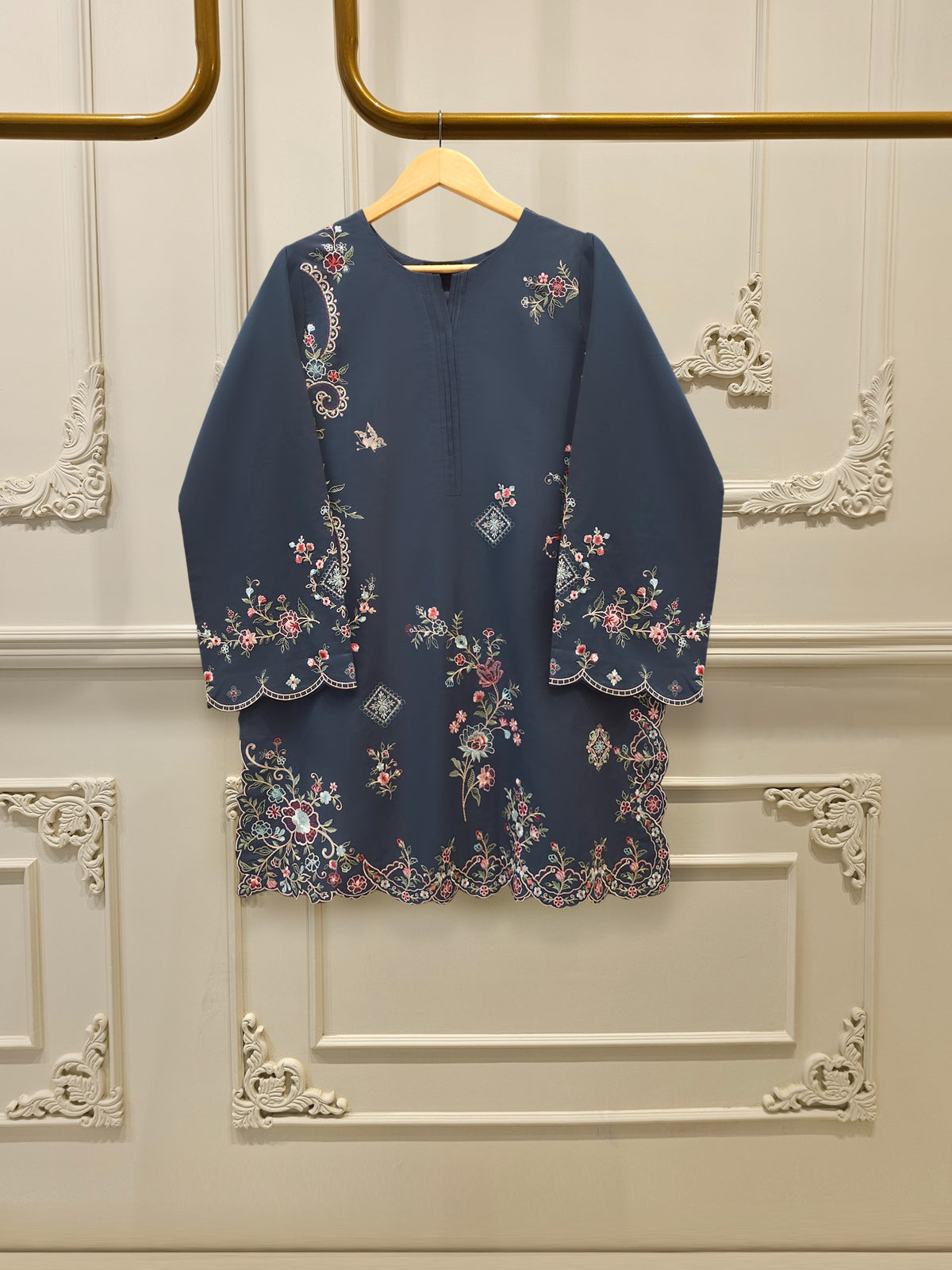 2 Piece - Embroidered Cambric Suit S115270 Main image