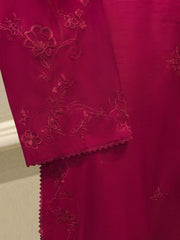 3 Piece- Pure Korean Silk Embroidered Suit S115297