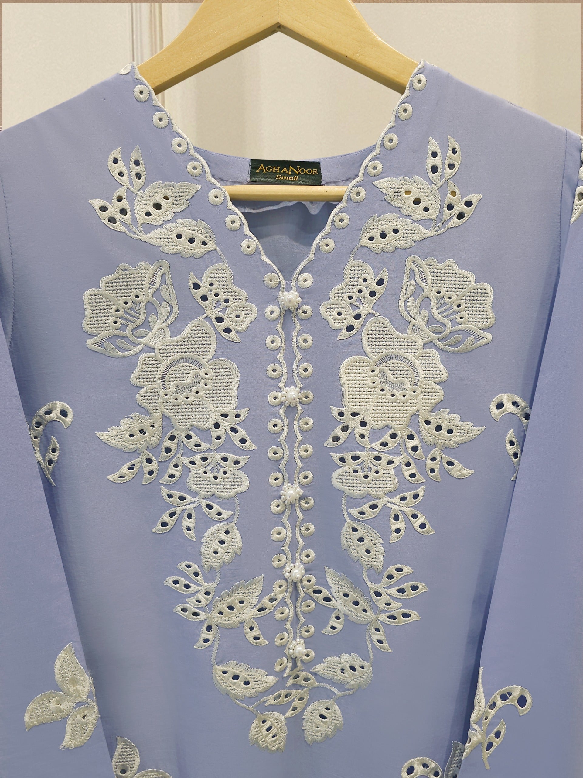 2 Piece - Embroidered Cambric Suit S115296 Secondary image