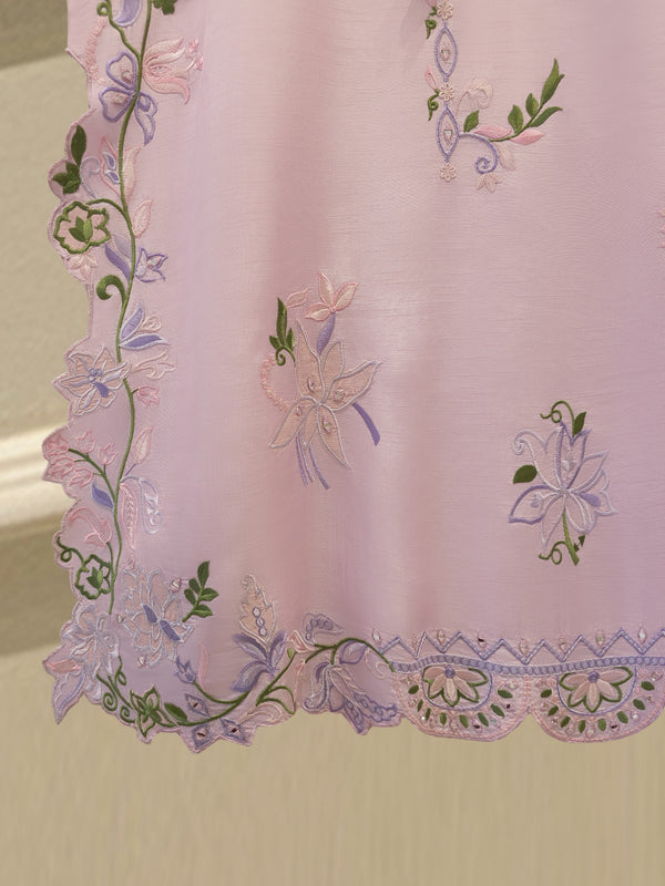 2 Piece- Pure Korean Silk Embroidered Suit S115311