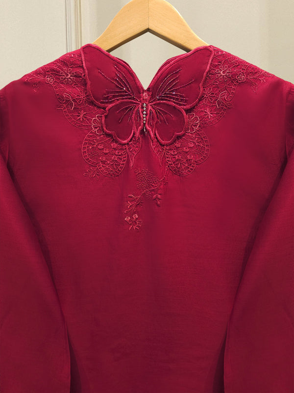 3 Piece - Embroidered Khadi Silk Suit WS00410
