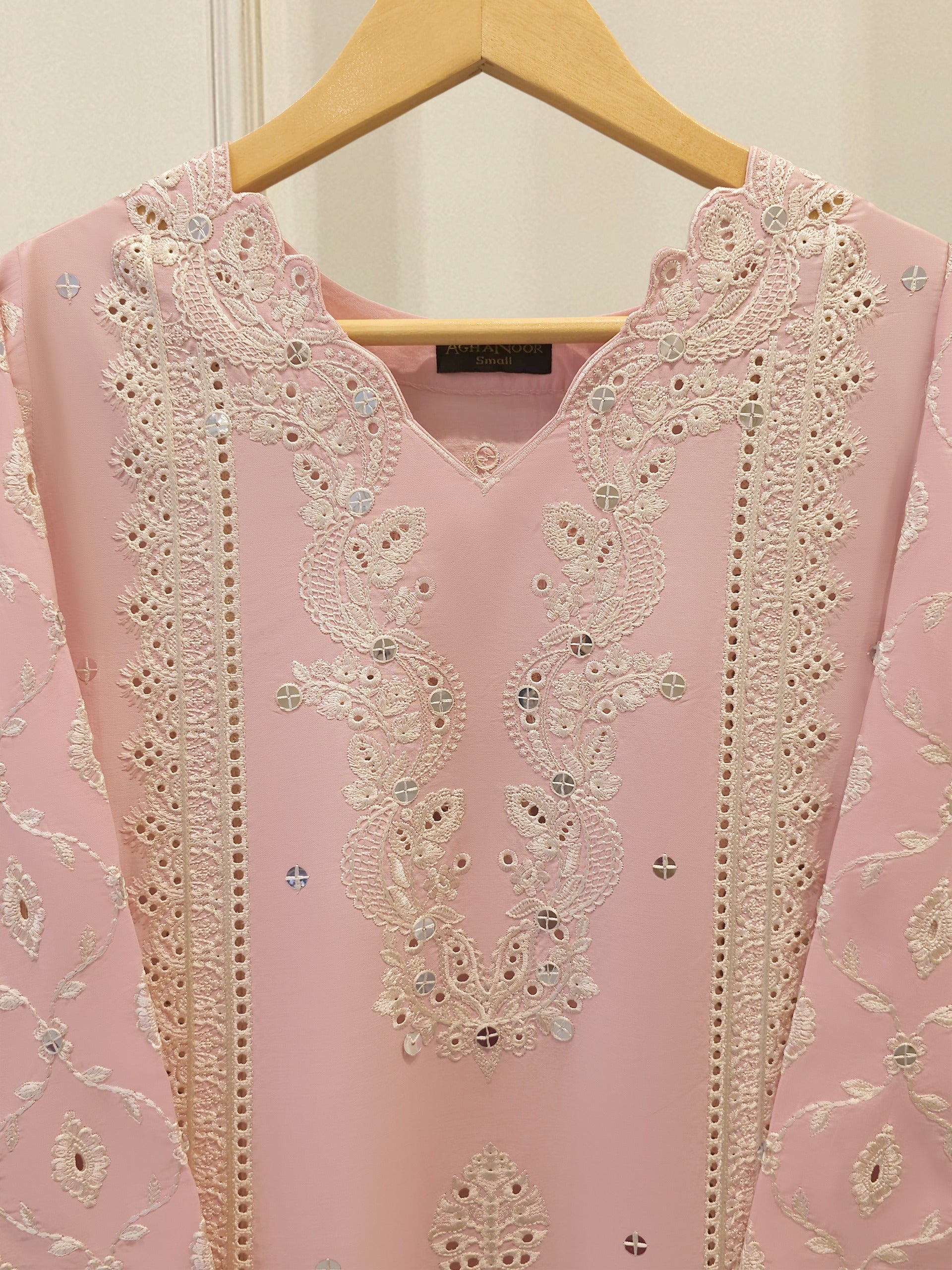 2 Piece - Embroidered Cambric Suit S115337 Secondary image