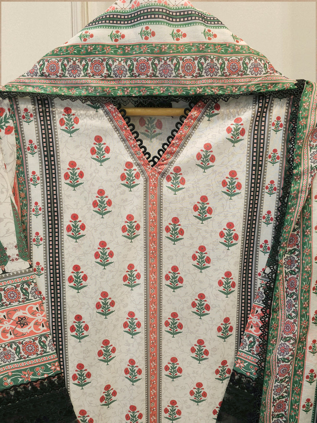 2 Piece Digital Printed Cambric Suit S115339