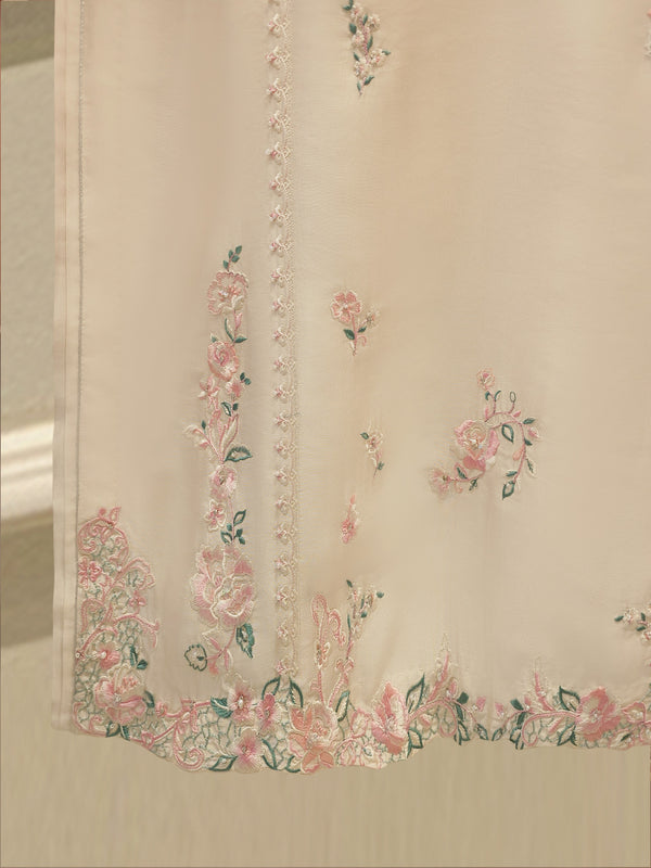 3 Piece- Pure  Sheesha Silk Embroidered Suit S115345