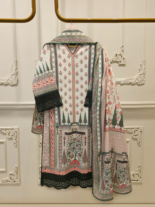 2 Piece Digital Printed Cambric Suit S115339