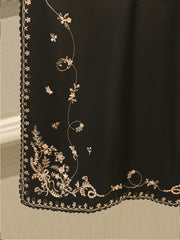 3 Piece- Pure  Sheesha Silk Embroidered Suit S115364