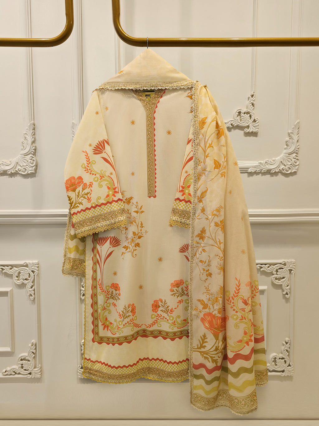 2 Piece Digital Printed Cambric  Suit S115357