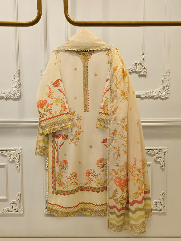 2 Piece Digital Printed Cambric  Suit S115357