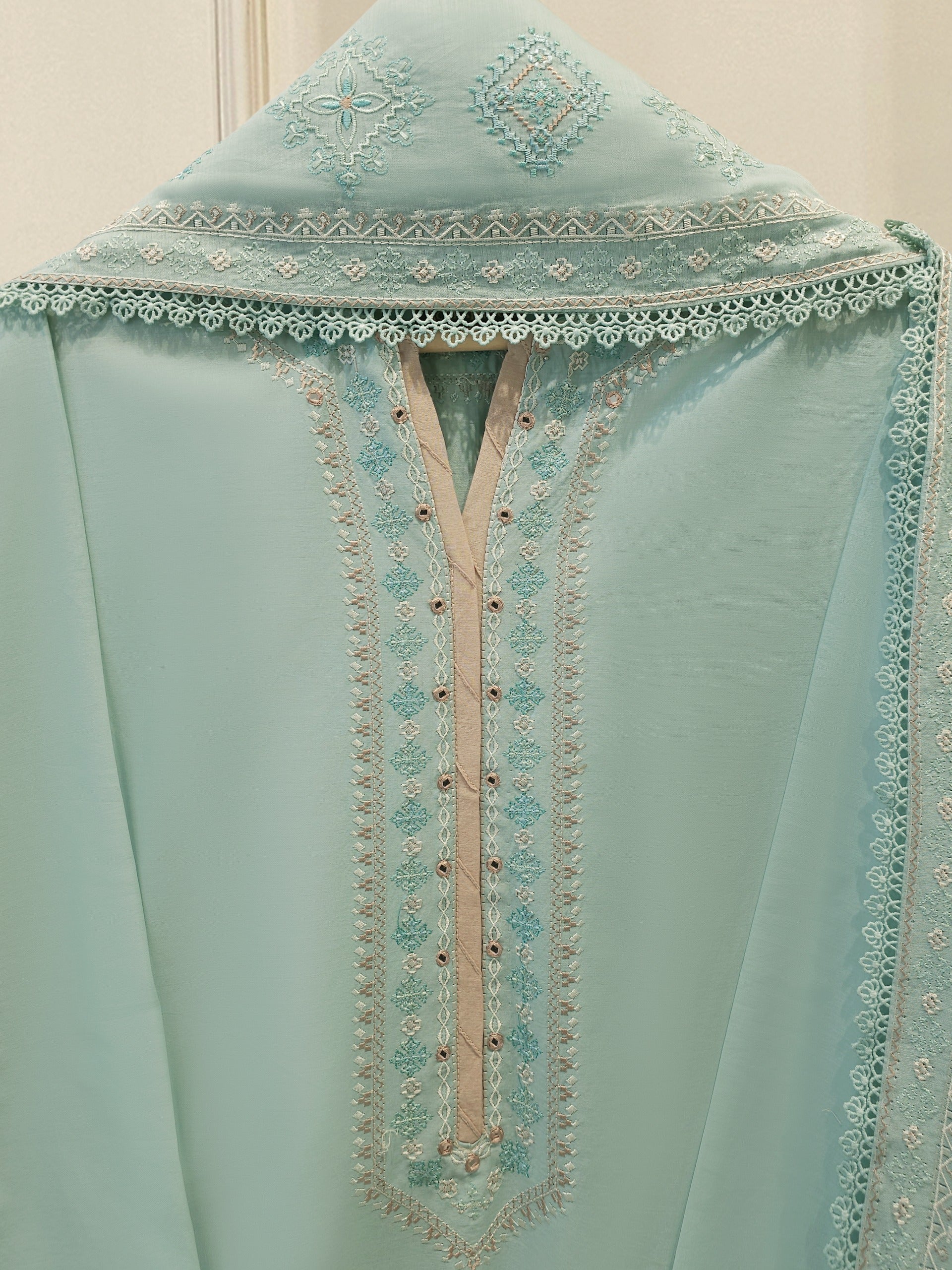 2 Piece - Embroidered Cambric Suit S115334 Secondary image