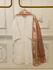 3 Piece- Pure Korean Silk Embroidered Suit S115360