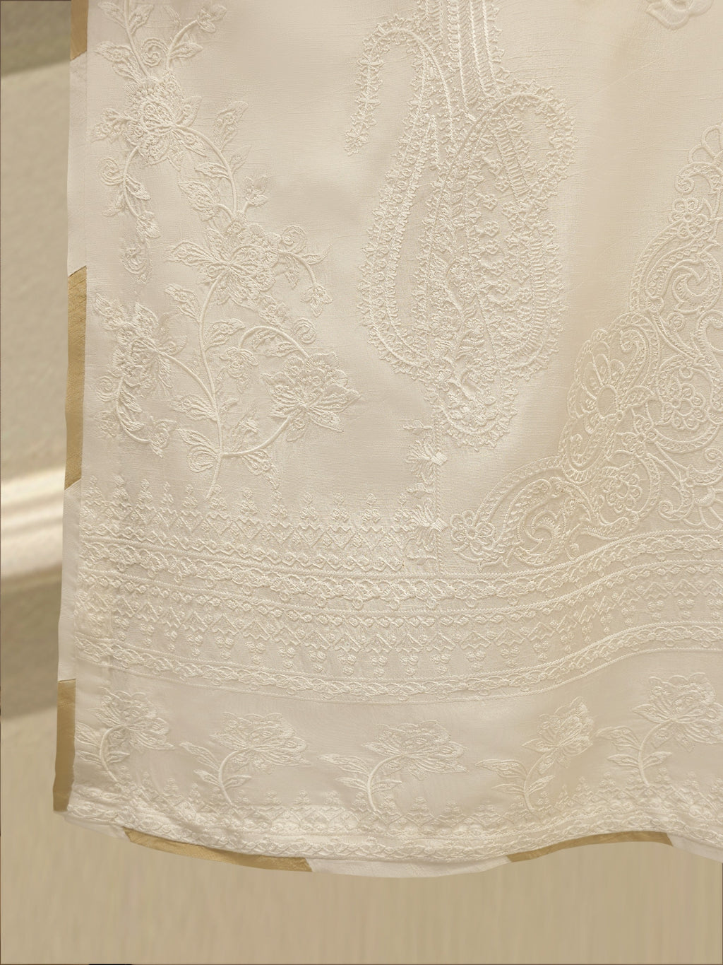 3 Piece- Pure Korean Silk Embroidered Suit S115360