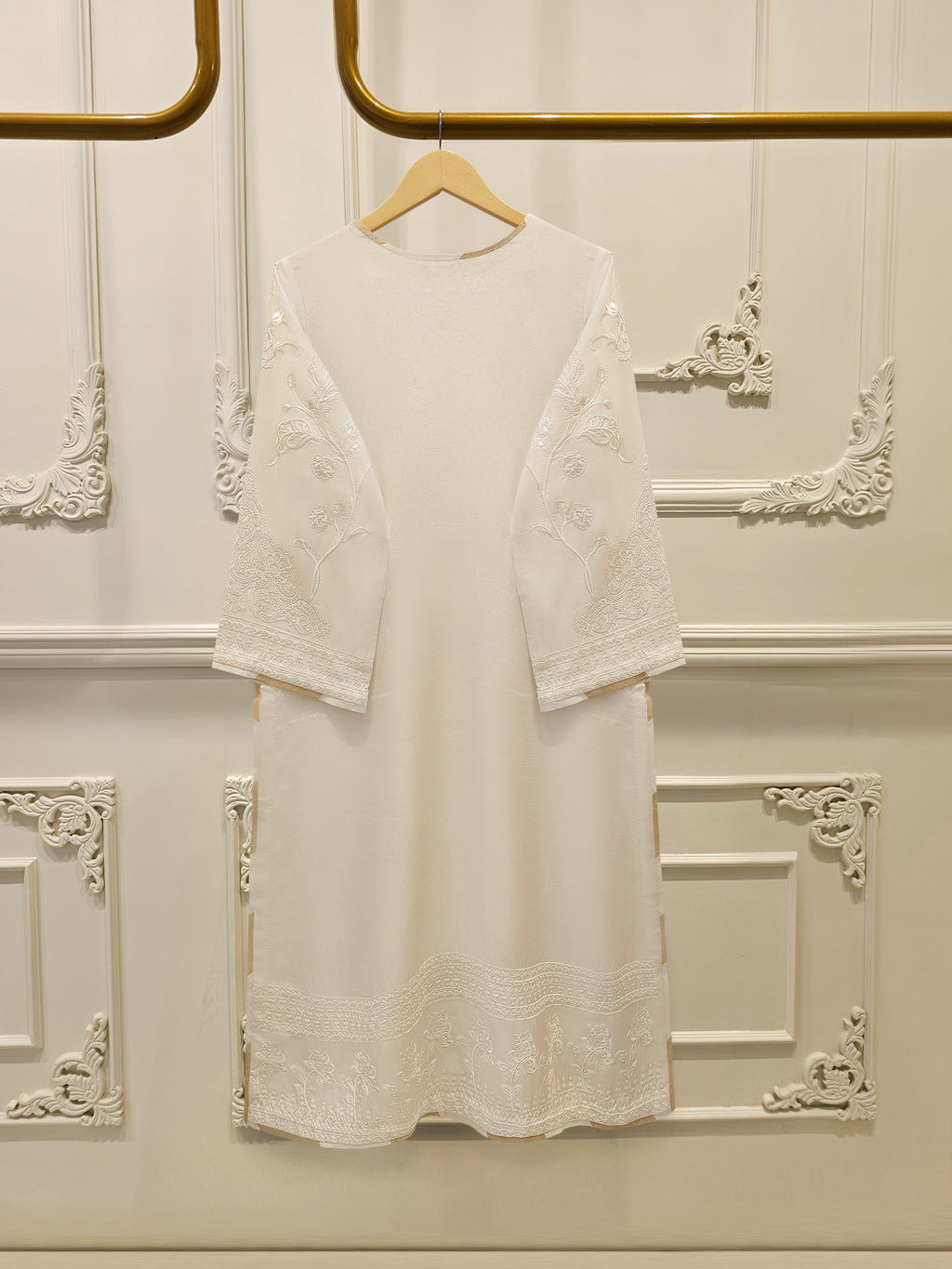3 Piece- Pure Korean Silk Embroidered Suit S115360