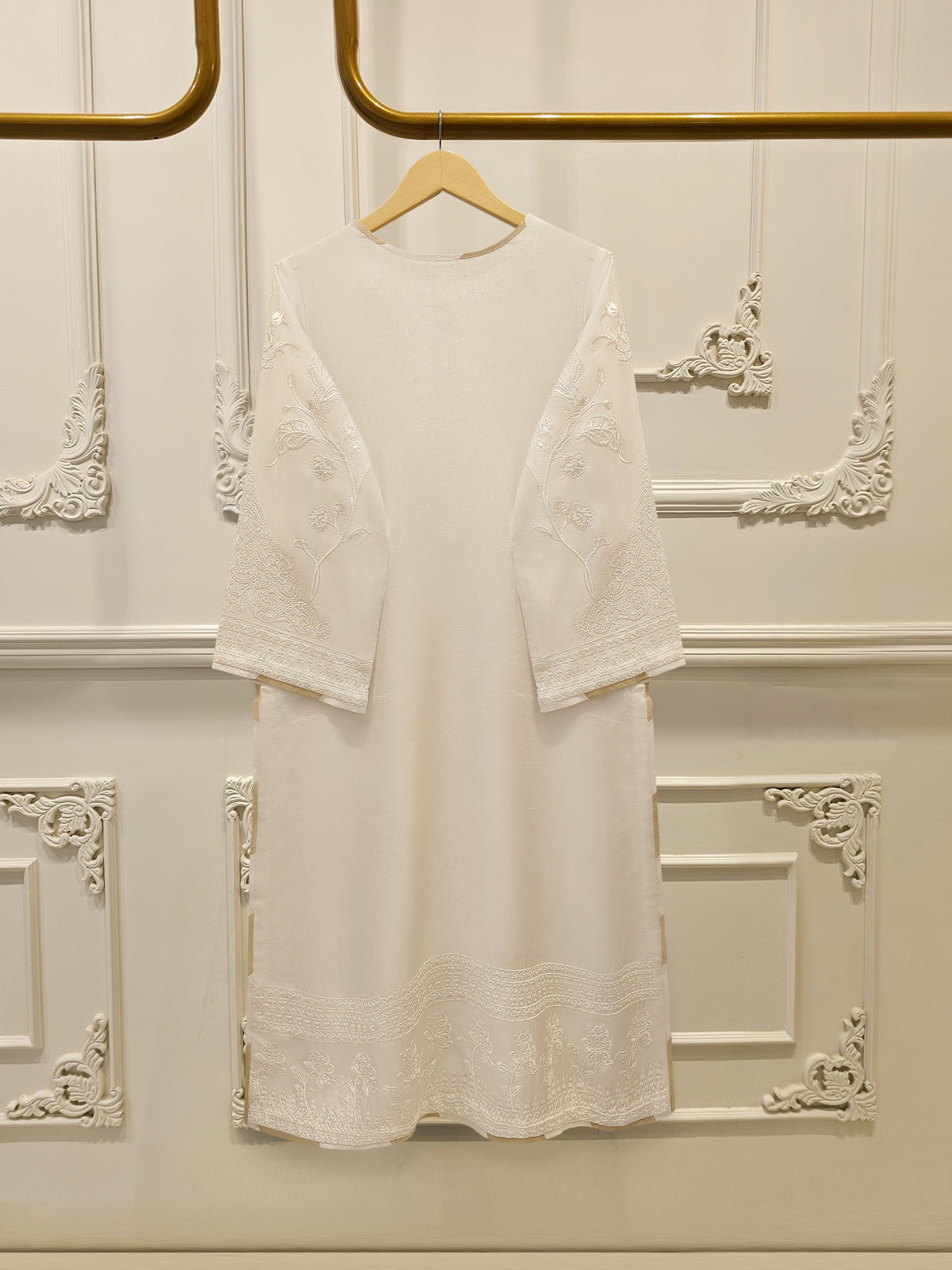 3 Piece- Pure Korean Silk Embroidered Suit S115360