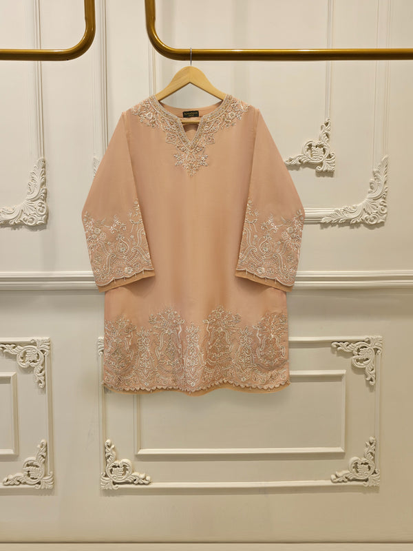 3 Piece- Pure  Sheesha Silk Embroidered Suit S115375