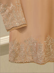 3 Piece- Pure  Sheesha Silk Embroidered Suit S115375