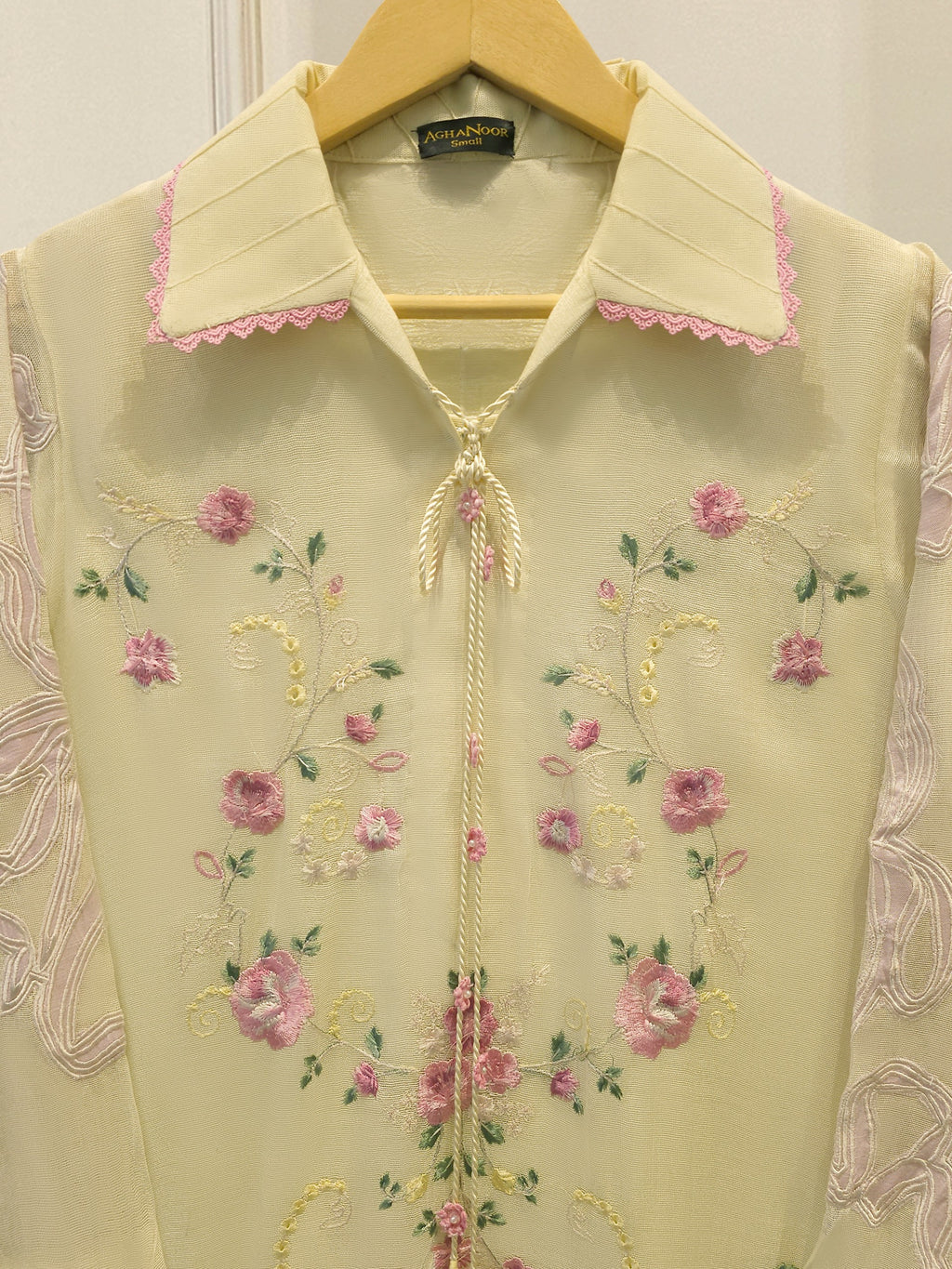 2 Piece - Pure Embroidered Cotton Net Suit S114820