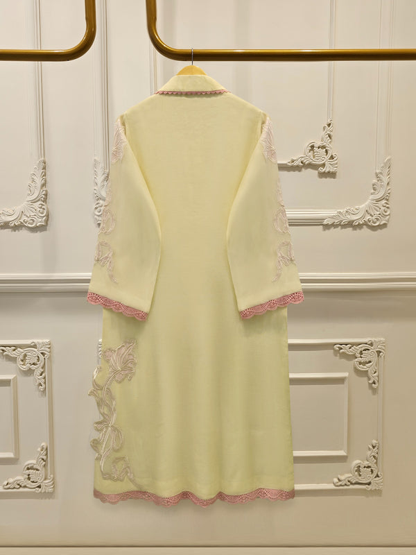 2 Piece - Pure Embroidered Cotton Net Suit S114820