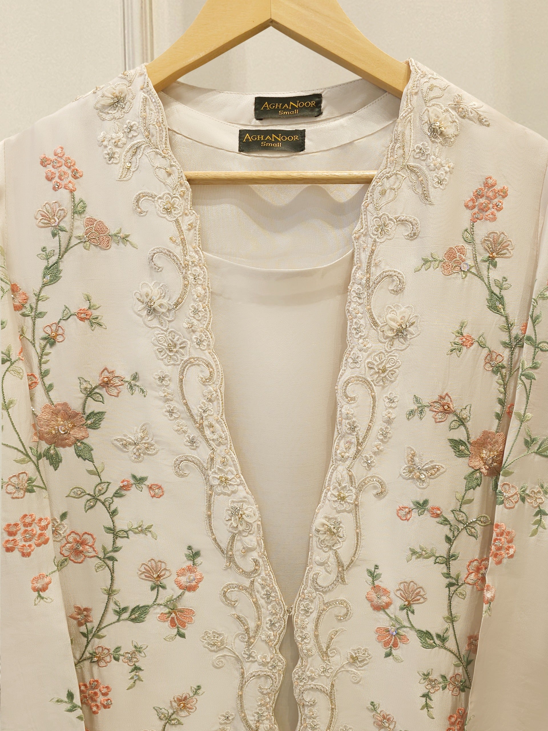 2 Piece- Pure Sheesha Silk Embroidered Suit S115385 Secondary image