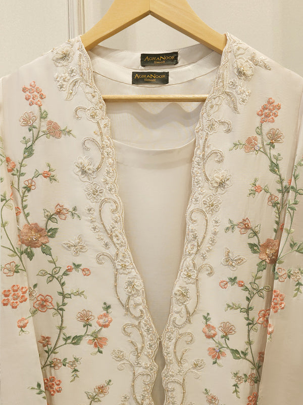 2 Piece- Pure Sheesha Silk Embroidered Suit S115385